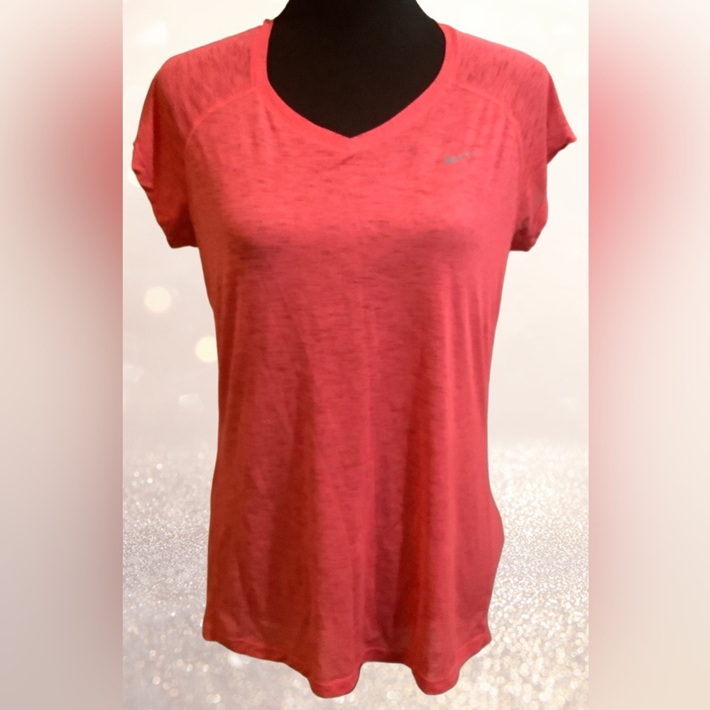 Nike Women's Pink Short Sleeve V-Neck Top